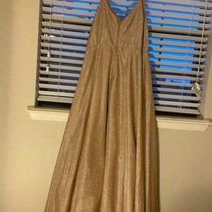 Gold sparkly formal dress